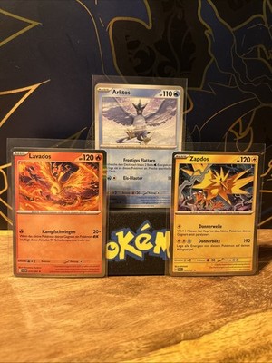Pokemon Arktos Zapdos Lavados 2x HOLO 1x Non Holo | Pokemon Deutsch | Near Mint