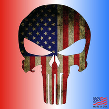 Full Color Printed Flag Punisher Sticker - Waterproof - Multiple Sizes Available Full Color Printed Flag Punisher Sticker - Waterproof - Multiple Sizes Available