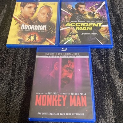 Accident Man + The Doorman + Monkey Man [Blu-ray Lot]