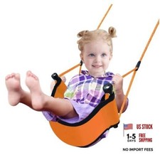 Children Outdoor Swing Seat, with Adjustable Ropes, Kids Safety Orange