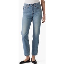 Levi  s Wedgie Straight Women's 5 Pocket button fly denim blue jeans in size 32