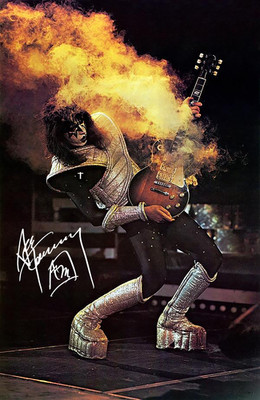 Ace Frehley Kiss Guitarist Signed Reprint Poster 11 X 17 inches