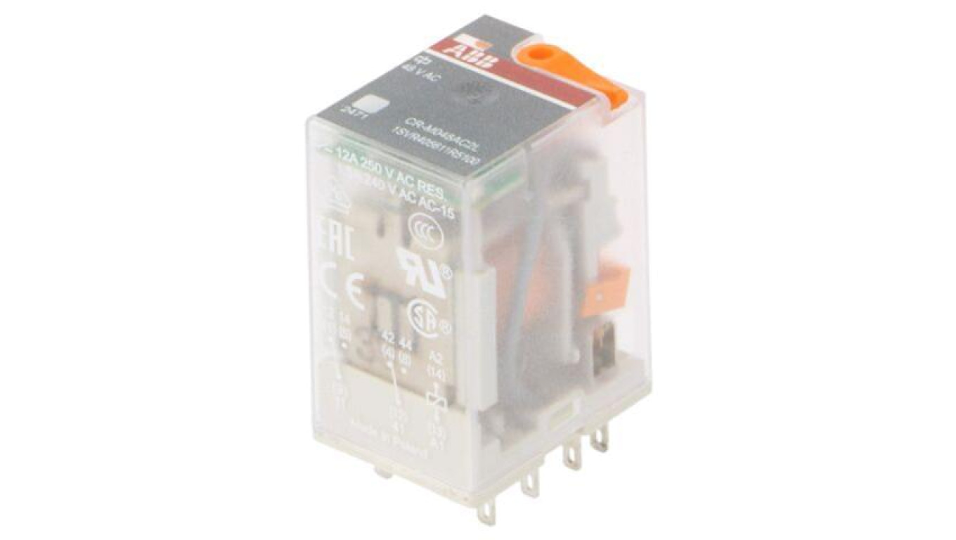 CR-M048AC2L Electromagnetic Relay, DPDT, Coil Voltage: 48VAC, Max 250VDC /T2UK