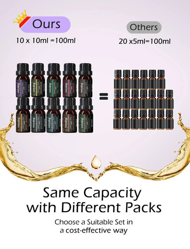 10 x 10 ml Essential Oils 100% Pure - for Aromatherapy Home Fragrances Diffuser - Picture 2 of 13