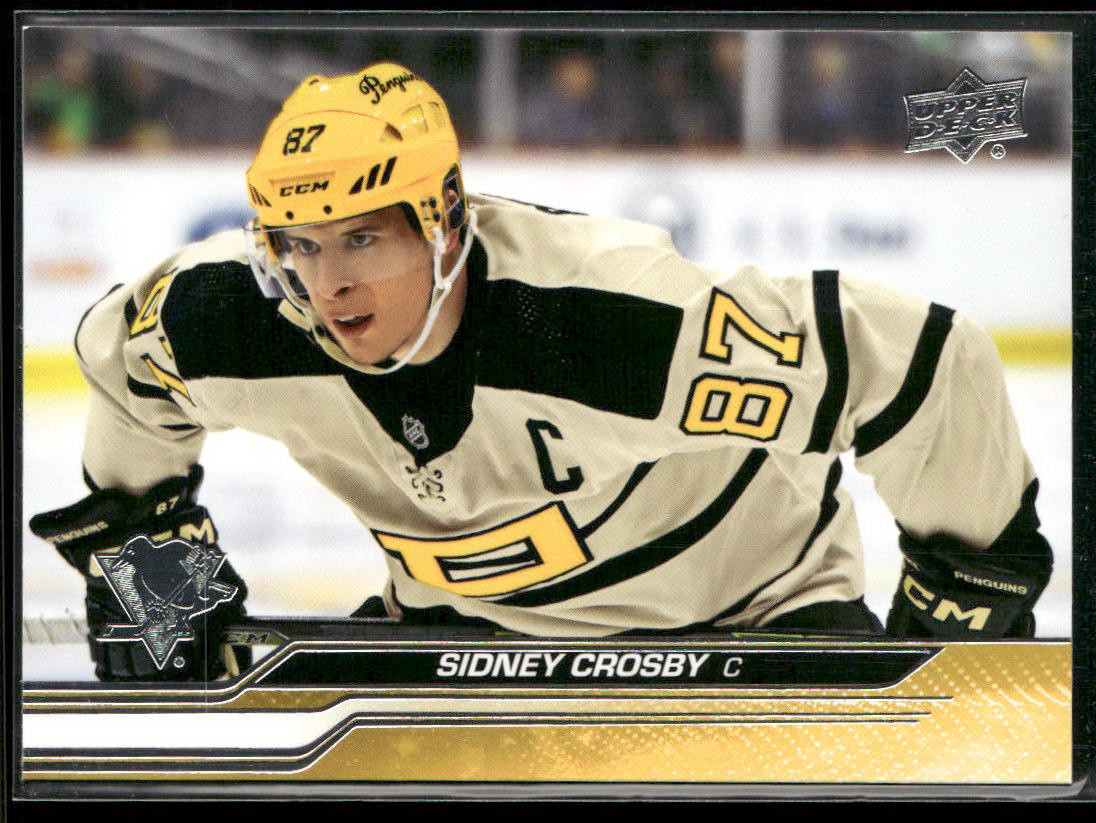 Sidney Crosby #138 Hockey Cards 2023 Upper Deck trading card — raw and PSA graded price guide
