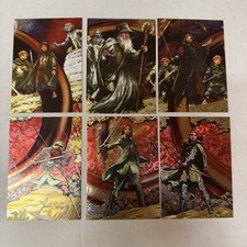 Lord of the Rings Masterpieces Series Etched Foil Chase Card Set 6 Cards
