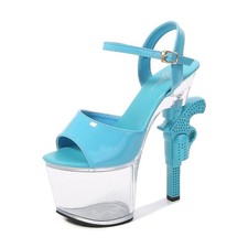 Womens Special High Heel Dress Sandals Shiny ...
