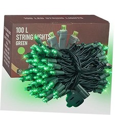 St. Patrick's Day String Lights, 100 LED 33FT Waterproof Connectable Green