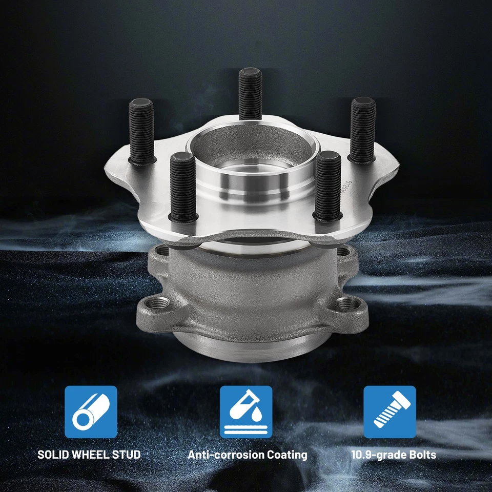 Conjunto de cojinete de cubo de rueda trasero AWD 2x 512535 para Nissan Rogue Select 2014-2022 Foto 3 de 4