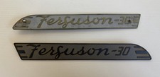 Ferguson 30 Tractor Vintage Original Hood Side Emblems Pair L/r 1950s Usa