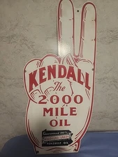 Kendall Motor Oil Porcelain Enamel Sign Plate 30" x 15"