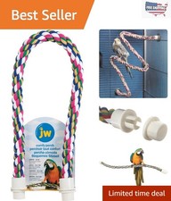 Customizable 36" Multi-Color Flexible Rope Perch for Birds - Large Size