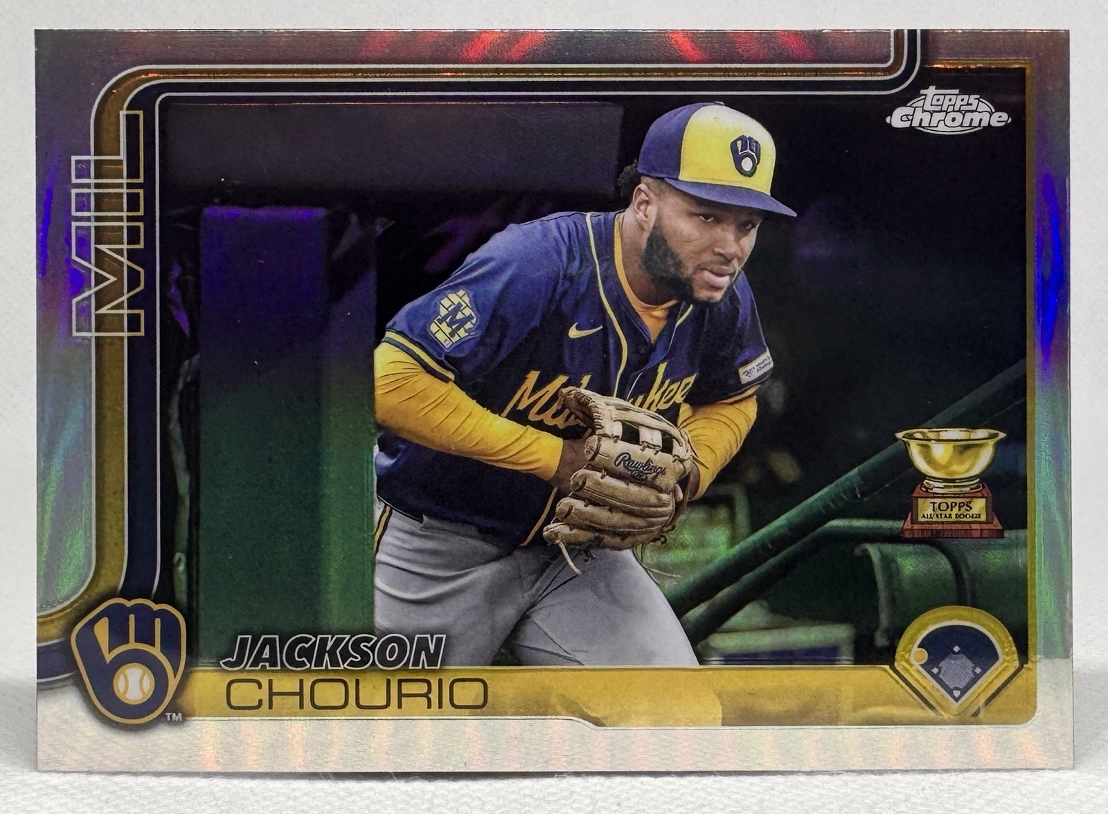Jackson Chourio #262 - 2025 Topps Chrome Image Variation Refractor SP Brewers