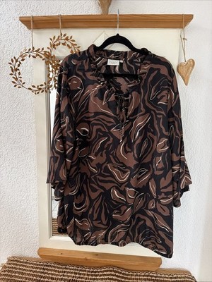 Kaffe Curve Bluse Gemustert Größe 50