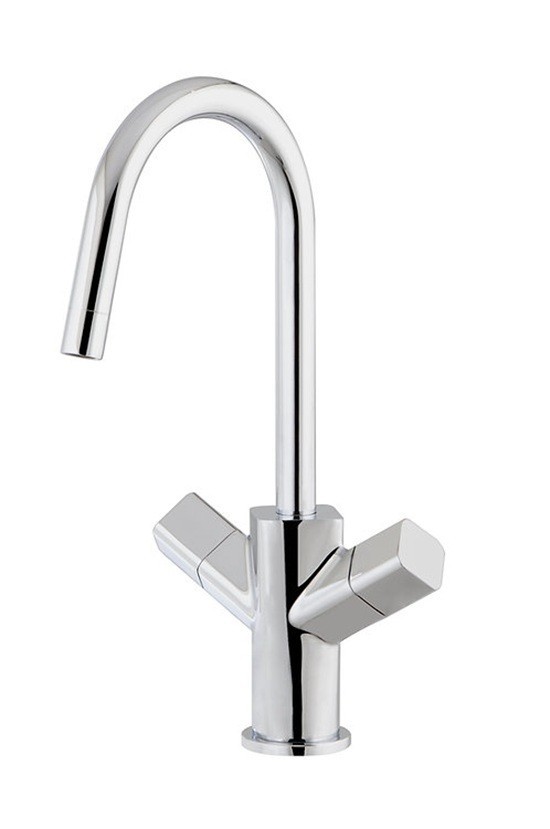 Mélangeur éviers Sirio en chrome argenté avec finitions luxe durable