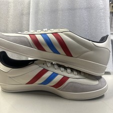 Adidas Gazelle Indoor White Gray Red Blue Men’s Shoes Size 13 Casual Originals