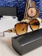CAZAL Oversized Square Black Gold Luxury Sunglasses Vintage Style