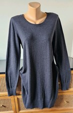 White Lable The White Company Grey Wool Cotton Knit Dress Size 14