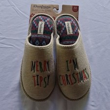 Dearfoams Cozy Comfort Memory Foam Slippers Men's Size Medium 9-10 Tipsy
