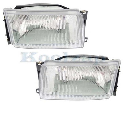 For 93-95 Villager Headlight Headlamp Front Halogen Head Light w/Bulb PAIR SET