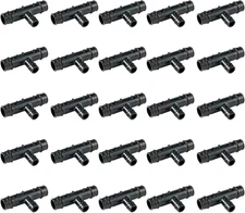 25-Pack  Poly (PPSU) Pex-A Expansion Fitting 3/4" X3/4" X 1/2" Reducing Tee for 