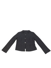 Lafayette 148 Wool Silk Blend Blazer Jacket Clasp Front Navy Blue Size 8 Career