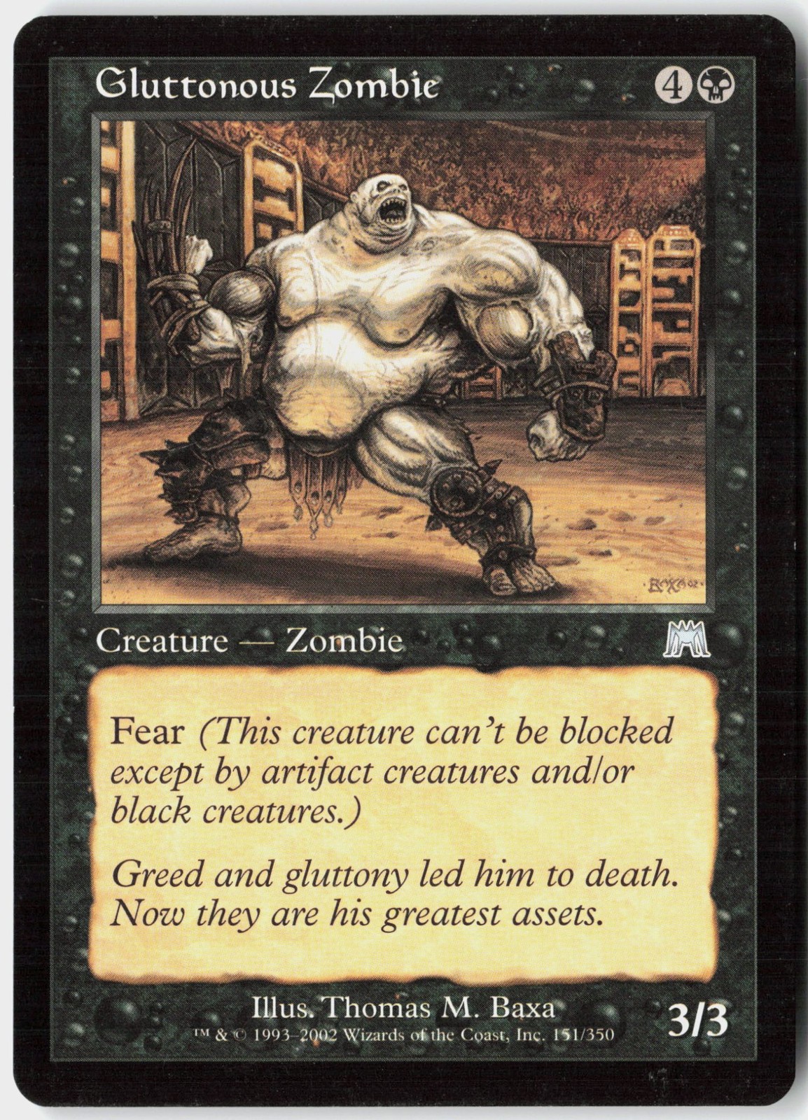Magic - Gluttonous Zombie Onslaught [ONS - 151] NM Uncommon