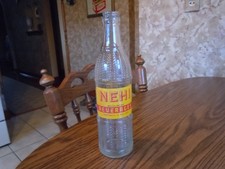 Vintage NEHI BEVERAGES - ACL soda pop bottle - 12 ounce- Illinois