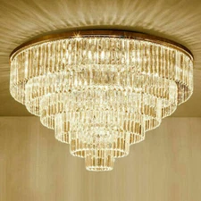 Round living room bedroom crystal ceiling lamp LED crystal chandelier Lighting G