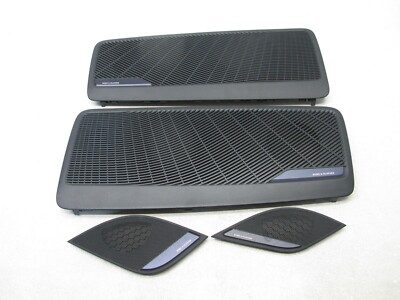 17-23 AUDI B9 A4 S4 BANG & OLUFSEN DOOR SHELF COVER SPEAKER GRILLE SET OEM 02102