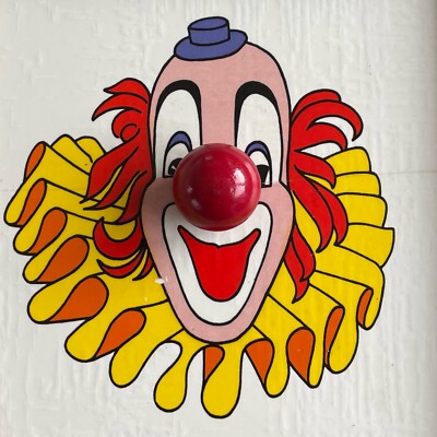 Sanyko Ceramic Tile Clown Nose Wind Up Music Box Plays Send In The