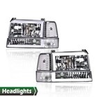 LED DRL Headlights Bumper Lamps Chrome Fit For 92-96 Ford F150 F250 F350 Bronco