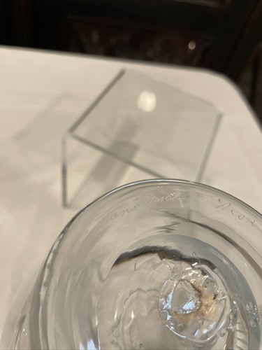 Vintage Glas mundgeblasen Krug klar signiert 1982 - Bild 8 von 15