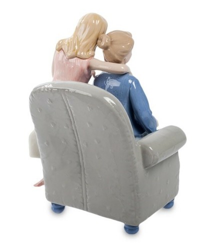 Pavone Figurine porcelain Mother With Daughter Statue Sculpture 7" MADE IN ITALY - Picture 2 of 3