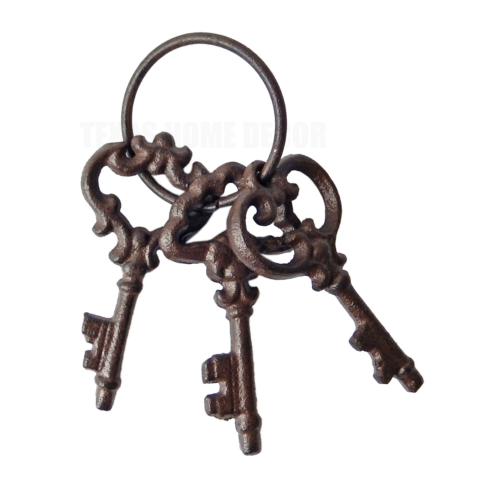 Skeleton Keys On A Ring Victorian Antique Style Rustic Brown