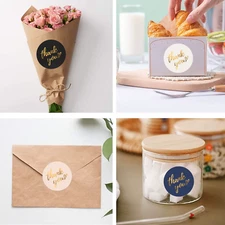 50-500Pcs 1Inch Blue Thank You Stickers for Envelope Sealing Labels Stationery S