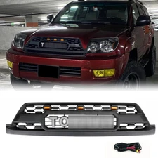 Front Bumper Grille For 2003 2004 2005 4Runner Grill Matte Black W/LED Lights