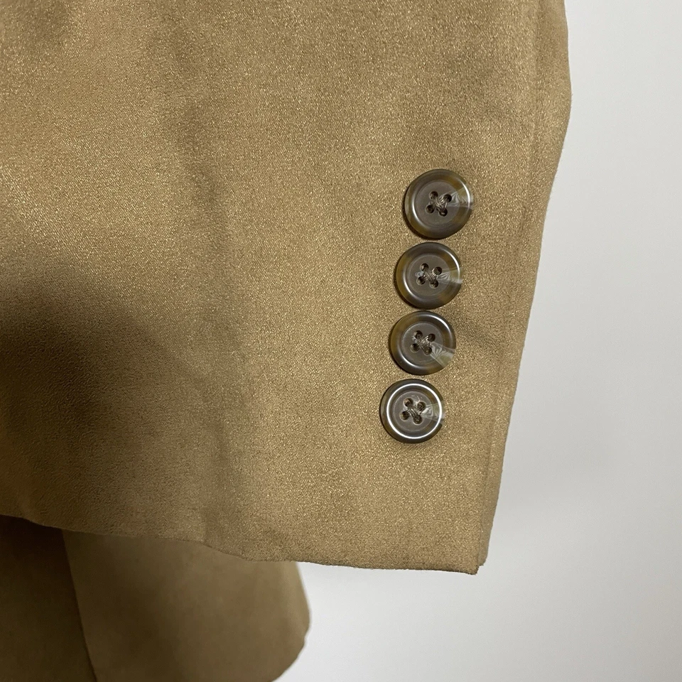 Chaps Sport пальто мужской 44L бежевый твердого полиэстера две кнопки - Изображение 4 из 4