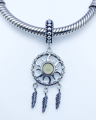 Traumfänger Sonne Dangle Charm Böhmisch Echt 925 Sterling Silber  