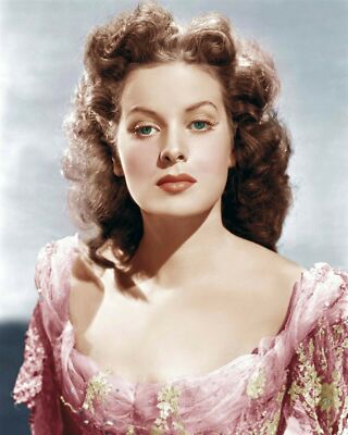 Maureen O'Hara 1940's classic Hollywood glamour portrait in pink 24x30 poster