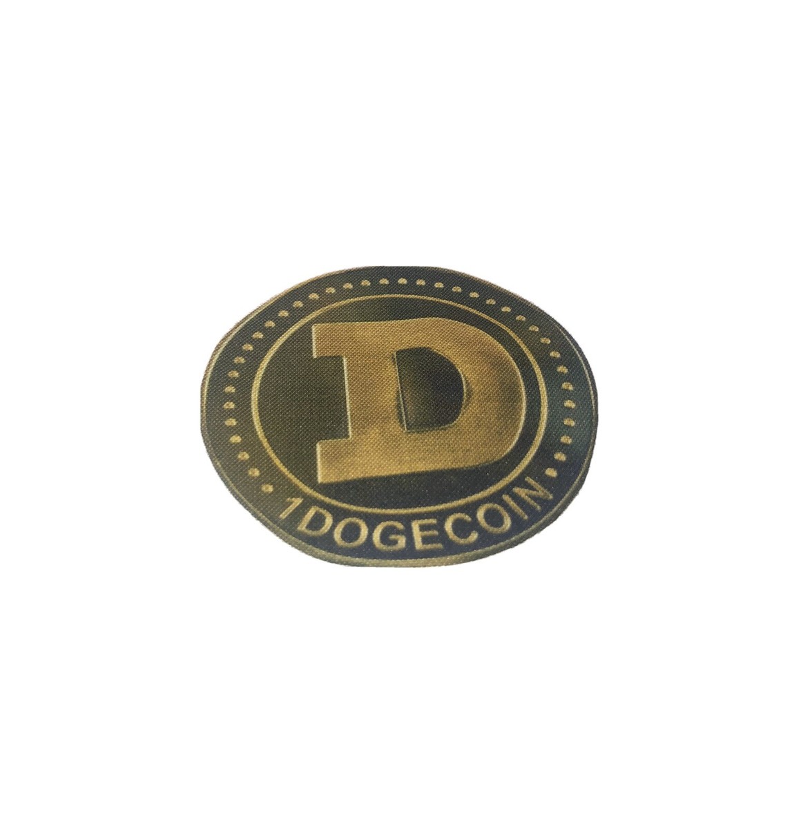 1 Dogecoin DIY face mask material fabric Dog Crypto Currency Gold “NOT A  COIN”