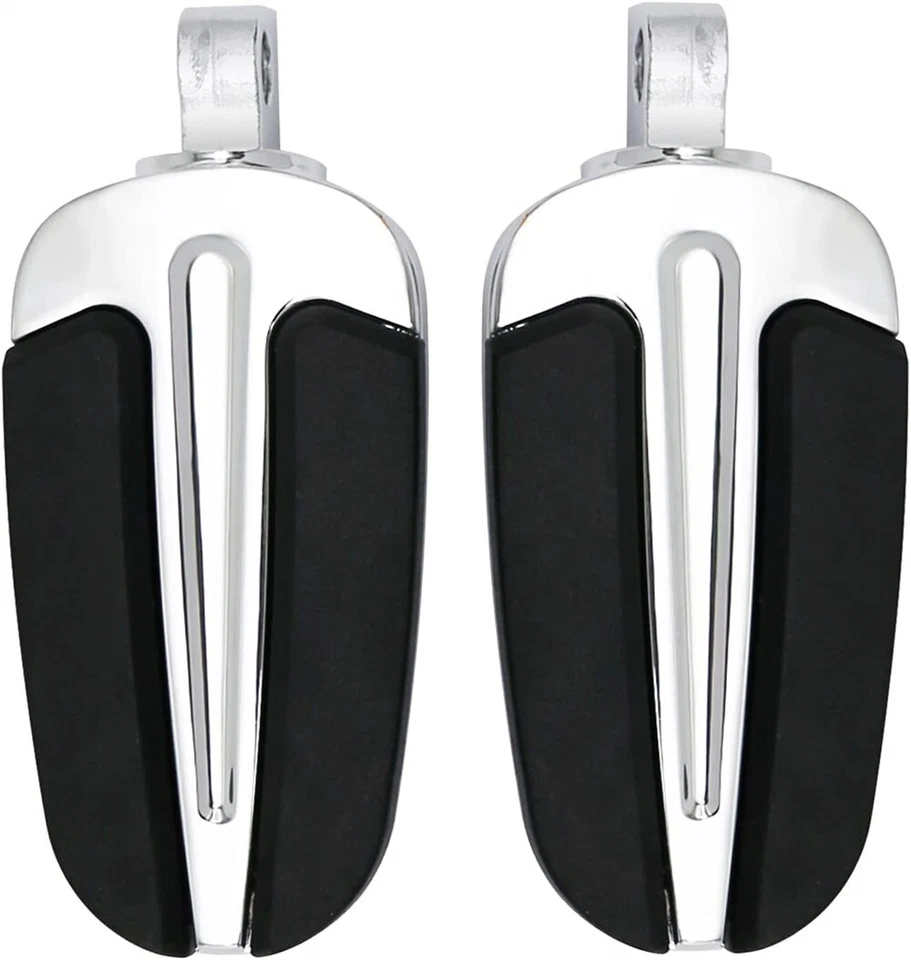 Reposapiés cromados pedales reposapiés para Harley Sportster 883 1000 1100 1200 1970-2020 Foto 2 de 4