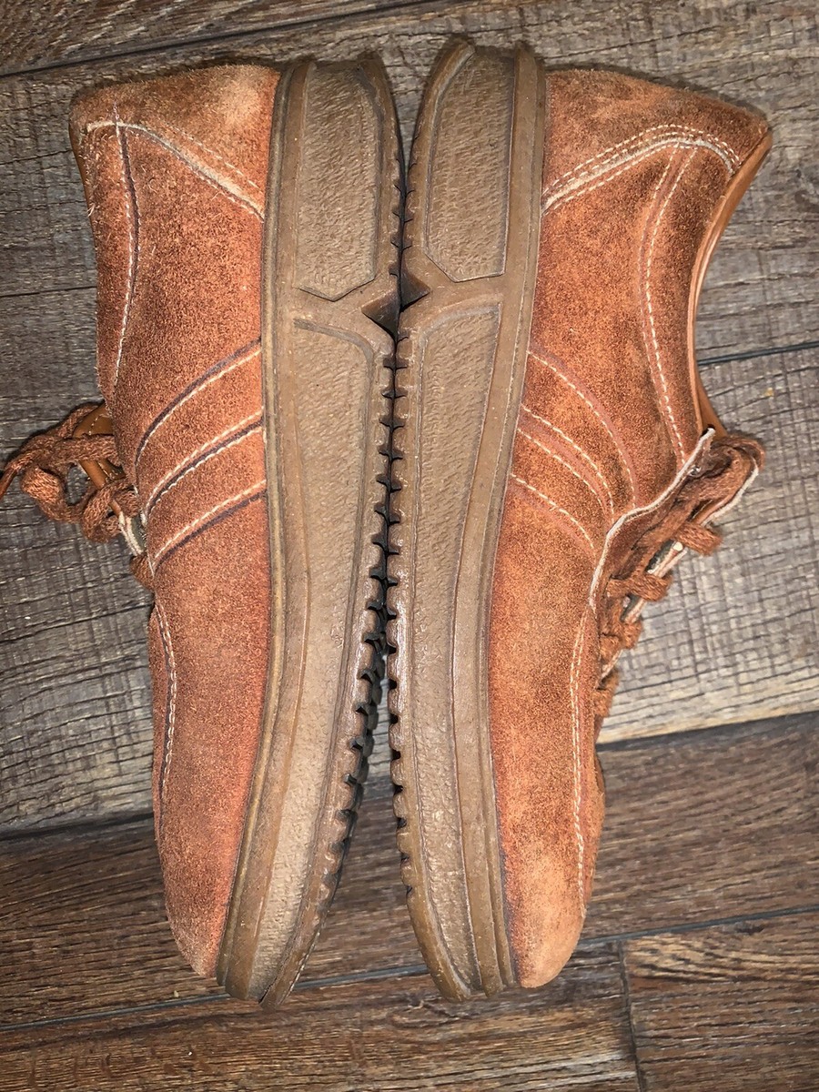 Vintage 70s Rust Burnt Orange Suede oxford Shoes womens 7.5 | eBay