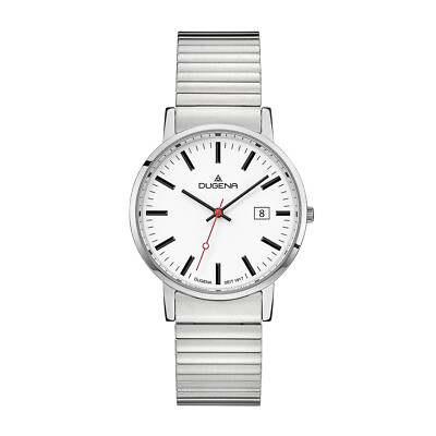 Dugena Herren-Armbanduhr Moma Comfort, Quarz, Edelstahlgehäuse, Mineralglas, 3 b