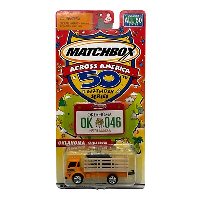 Matchbox Oklahoma Cattle Truck Across America 50th Birthday Series 2001