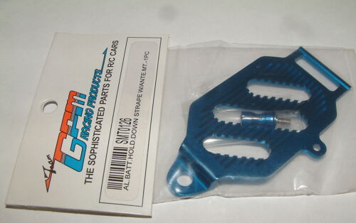 TEAM LOSI MINI-T GPM ALUMINUM BATTERY HOLD DOWN W/ANT.MT BLUE SMT0126 - Picture 2 of 2