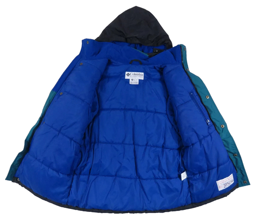 Columbia Anorak Quilt Lined Insulated Youth Hooded Full Zip Snap Jacket 14/16 - Picture 4 of 11