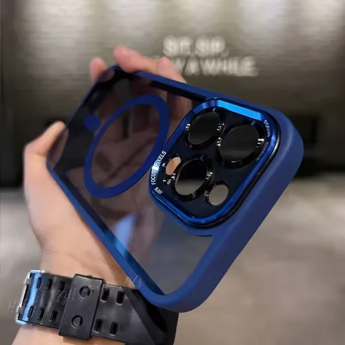 Coque de protection pare-chocs à lentille magnétique en métal deluxe pour iPhone - Zdjęcie 7 z 12