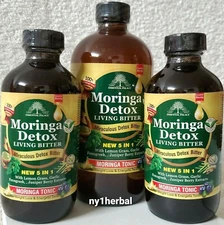 Organic MORINGA DETOX LIVING BITTERS By Essential Palace 5 in 1, Made In USA