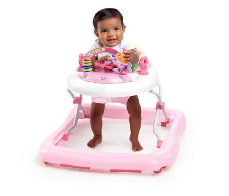 Andadores Para Bebes Niñas Caminador Baby Girl Walker with Toys Pink  Adjustable